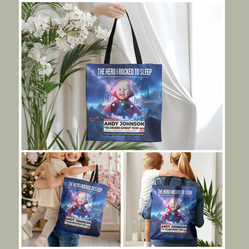 Personalized Superhero Diaper Bag – Baby Sorcerer Supreme Design with Custom Name & Quote